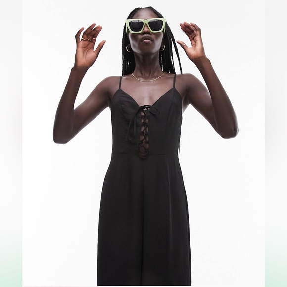 Topshop Lace-Up Jumpsuit NWT - Picture 1 of 3